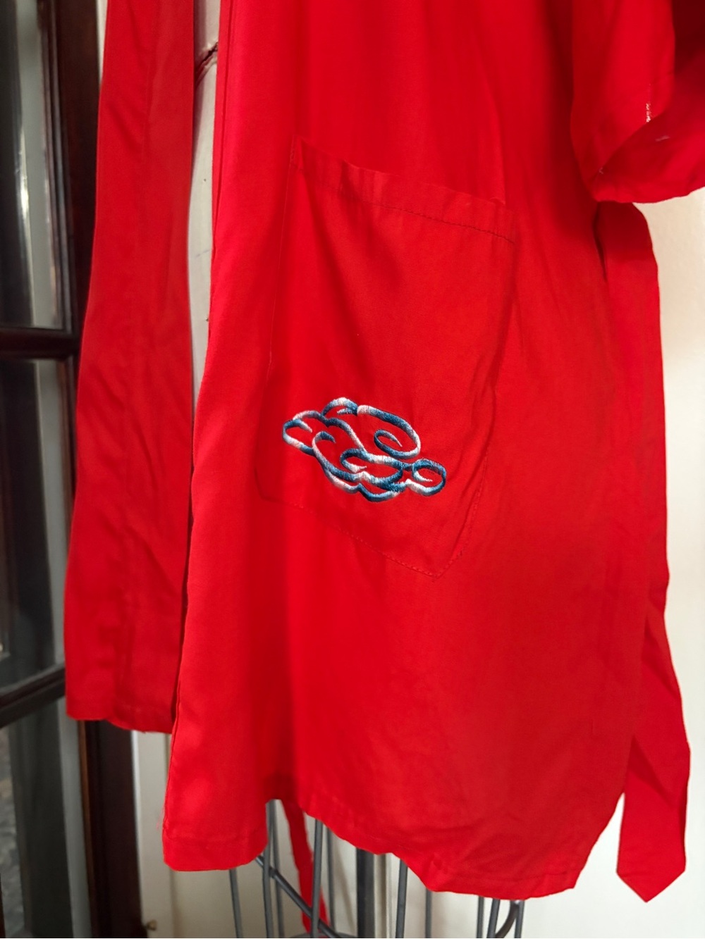 Red Embroidered Dragon Robe - Picture 3 of 6